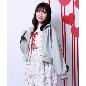 カーディガン トーションレース刺繍パーカー レディース