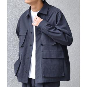 シャツ SHIPS any: コットン/ナイロン ワッシャー BDU シャツ(セットアップ対応) メンズ