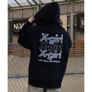 パーカー 「ムラサキスポーツ限定」X-GIRL/エックスガール ジップアップ パーカー バックロゴ 裏毛 105254012027 レディース