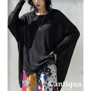アンティカ antiqua ニット セーター 変形 ニットトップス レディース