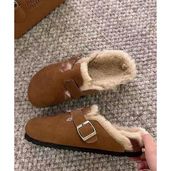 サンダル ベルトデザイン 裏ボア クロッグサンダル レディース