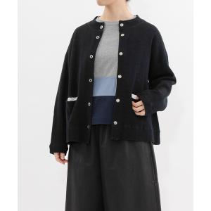 カーディガン スエット風バックロゴニットカーディガン レディース