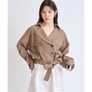 コート アウター ラグランショートトレンチ レディース