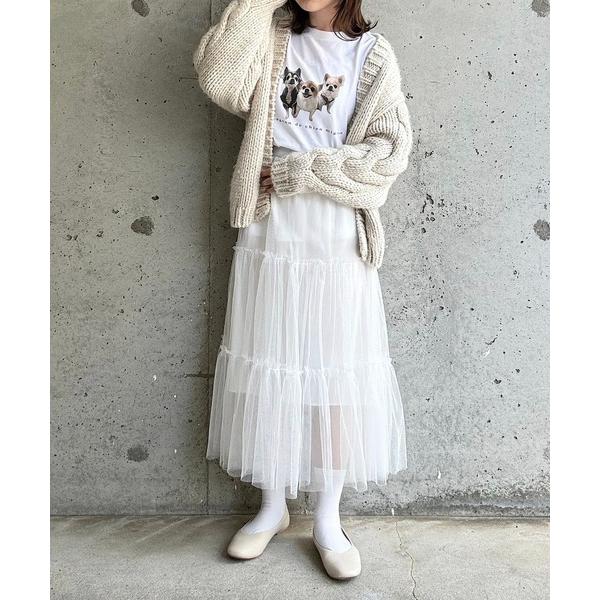 tシャツ DOGイラストロンT／長袖Tシャツ レディース