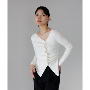 tシャツ front gather cardigan / フロントギャザーカーディガン レディース