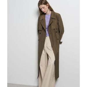 コート アウター シルクシャンブレータフタトレンチコート レディース