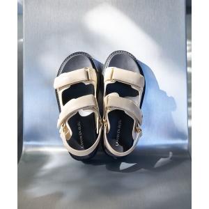 サンダル パデットフラットサンダル レディース