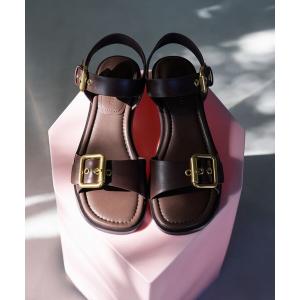 サンダル レザーベルトサンダル レディース