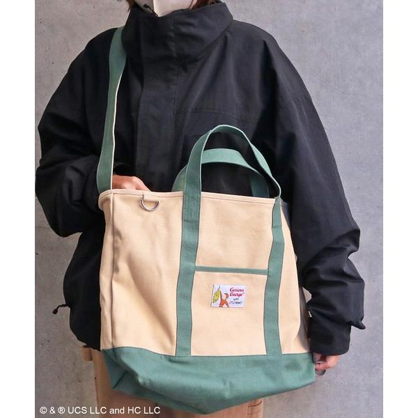 トートバッグ 「365Curious」Curious George バイカラーキャンバストート レデ...