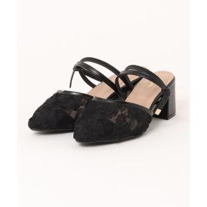 サンダル la farfa shoes フラワー チュール ミュール レディース