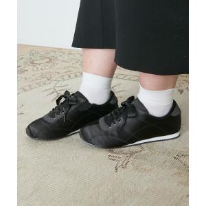 スニーカー la farfa shoes 薄底 サテン軽量スニーカー レディース