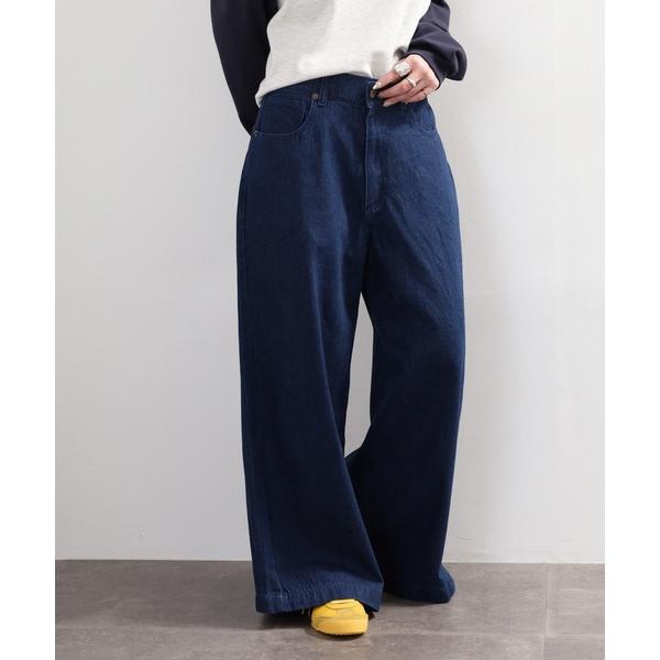 ジーンズ デニム デニムパンツ ワイドフレアーデニムパンツ レディース