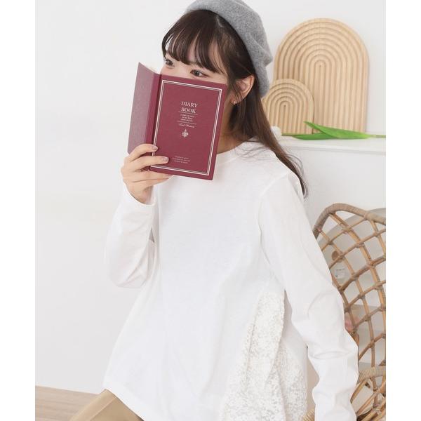 tシャツ カット×サイドレース使いPO レディース