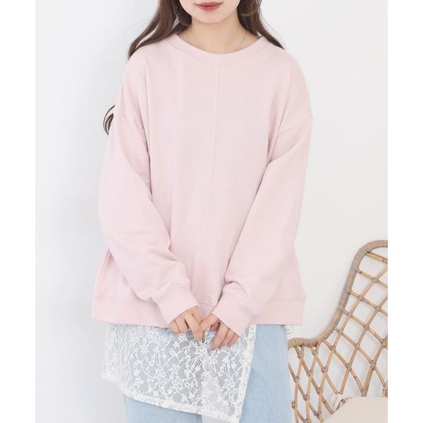 トレーナー スウェット CVC裏毛バックスリットPO レディース