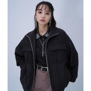 ブルゾン アウター レースデザインミドルブルゾン(HARE) レディース