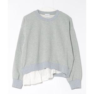 トレーナー スウェット サテンドッキングスウェット レディース