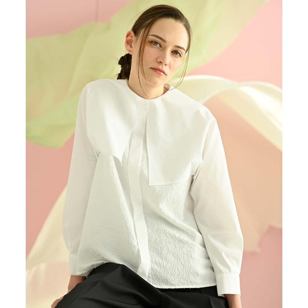 「RAW FUDGE」 長袖ブラウス M オフホワイト レディース