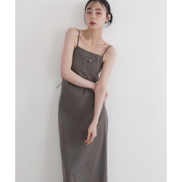 「LIAN」 キャミソールワンピース FREE モカ レディース