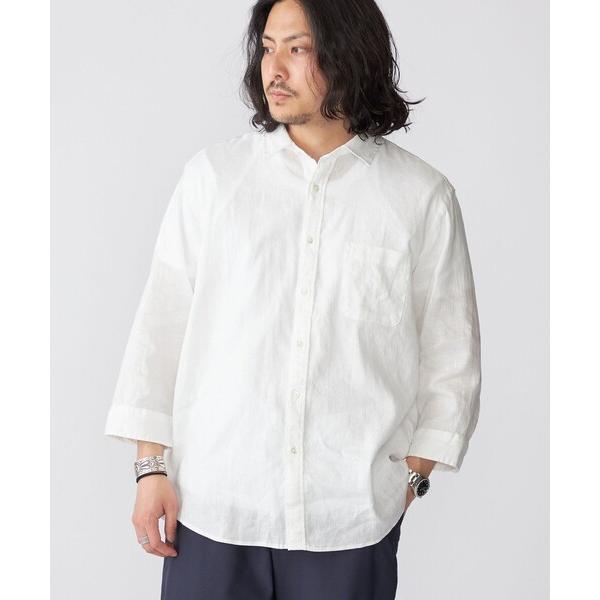 「SHIPS」 長袖シャツ MEDIUM ライトホワイト メンズ