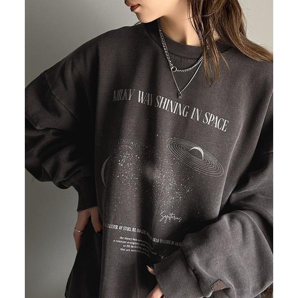 「Java」 スウェットカットソー MEDIUM グレー レディース