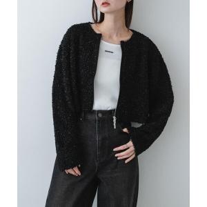 カーディガン 「洗濯可」コードテープヤーンカーディガン レディース