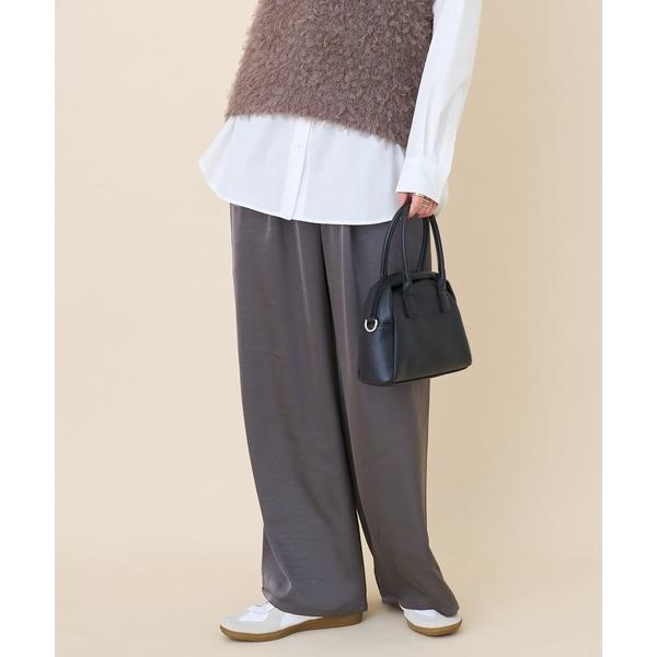 パンツ サテンリラックスイージーパンツ レディース