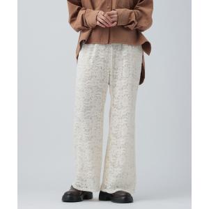 パンツ 起毛レースパンツ　638770 レディース