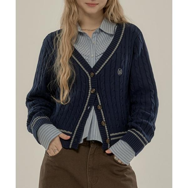 カーディガン trad cable V cardigan / トラッドケーブルVカーディガン レディ...