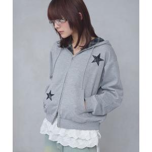 パーカー 「日本限定」CHECK STAR HOODIE / チェックスターフーディ レディース