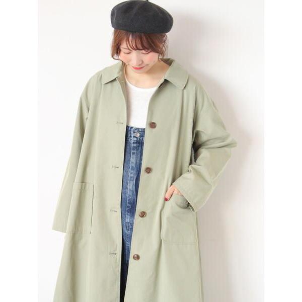 コート アウター 「花粉防止加工」ステンカラーコート レディース