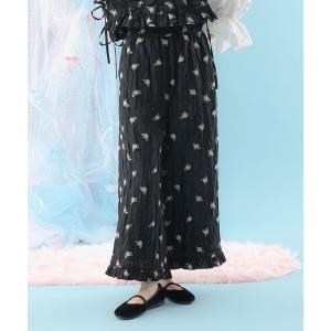 パンツ フラワー フリル  パンツ レディース