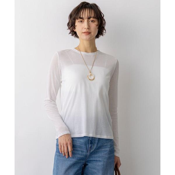 tシャツ シアーフライス レイヤード ロンTEE レディース