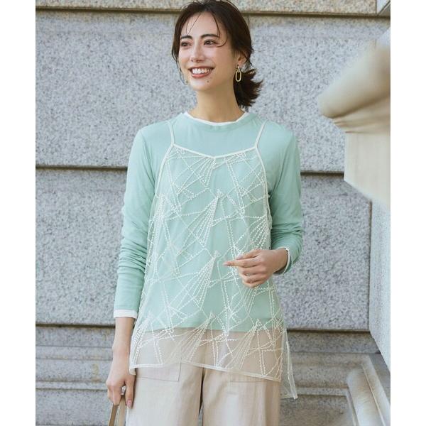 キャミソール 刺繍レース キャミソール