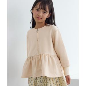 カーディガン 「KIDS/キッズ」ラメ裏毛ペプラムジップカーディガン キッズ 子供服 女の子