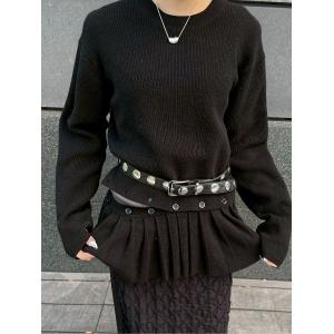ニット セーター プリーテッドウエストプルオーバー / Pleated Waist Pullover レディース