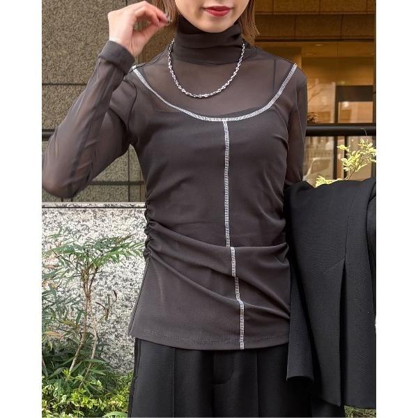 tシャツ ハイネックタートルトップ / High Neck Tulle Top レディース
