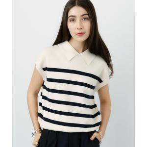 「saloon」 ノースリーブニット FREE ベージュ レディース