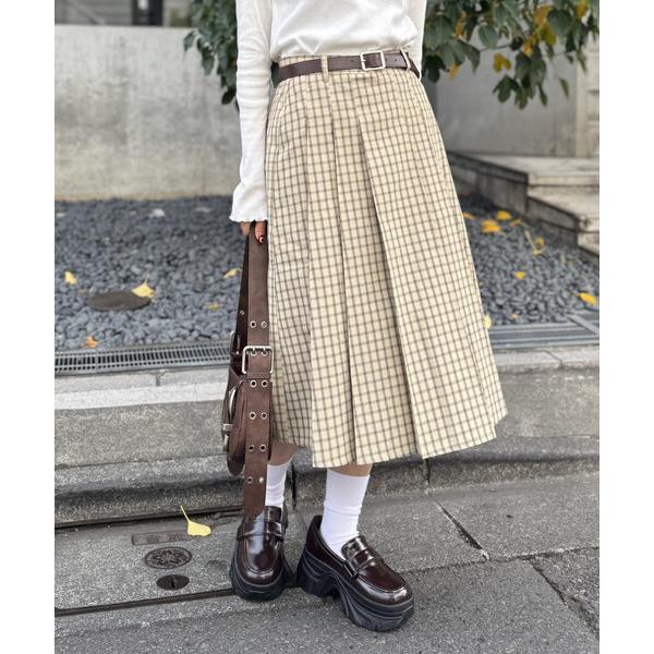 「w closet」 プリーツスカート FREE ベージュ レディース