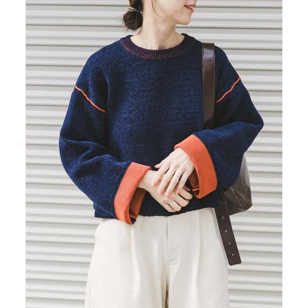 「ITEMS URBANRESEARCH」 長袖ニット FREE ネイビー レディース