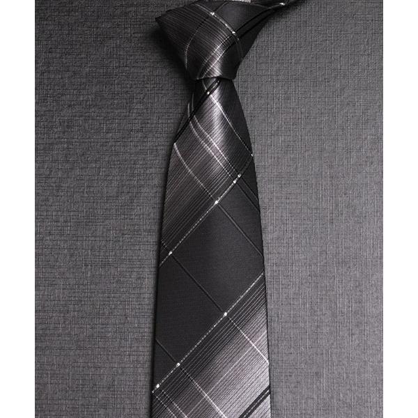 ネクタイ 柄入りブラックネクタイ