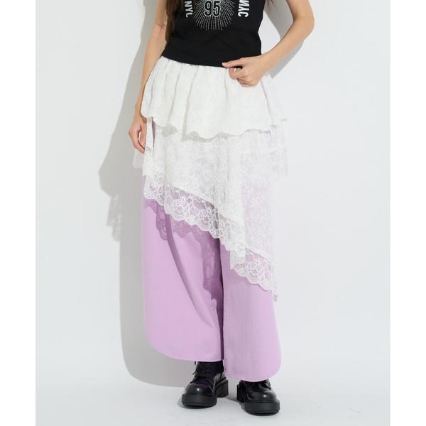 スカート アシメレーススカート