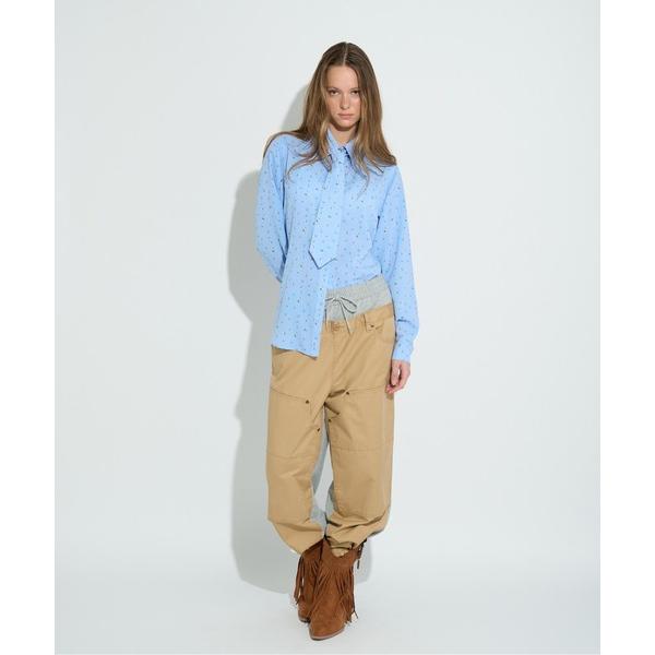 ブラウス シャツ フラワータイシャツ レディース