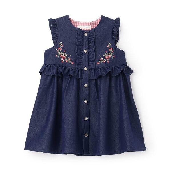 ジャンパースカート 野イチゴ刺しゅうジャンパースカート キッズ 子供服 女の子