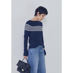 ニット セーター ヴィスコースストレッチリブニットプルオーバー レディース