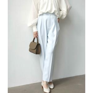 パンツ ダブルサテンテーパードパンツ レディース