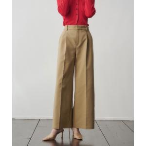 パンツ コットンクロスワイドパンツ レディース