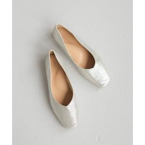 「GLOBAL WORK」 フラットパンプス SMALL ゴールド レディース