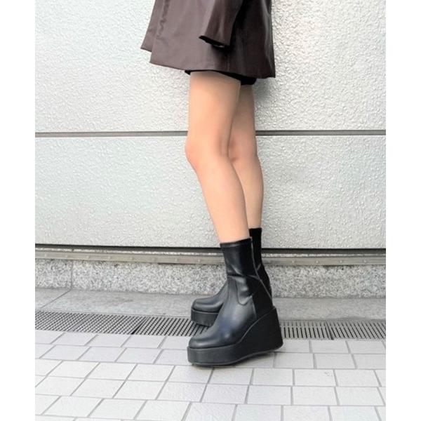 「R&amp;E」 ショートブーツ M ブラック レディース