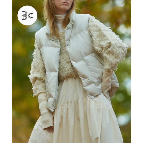 「KBF」 ダウンベスト ONE ベージュ レディース