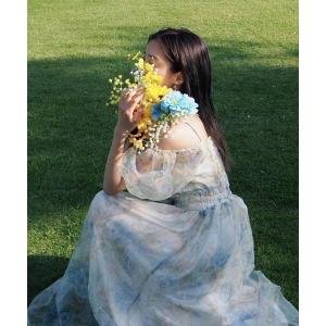 「qumerry.」 7分袖ワンピース FREE ブルー系その他 レディース